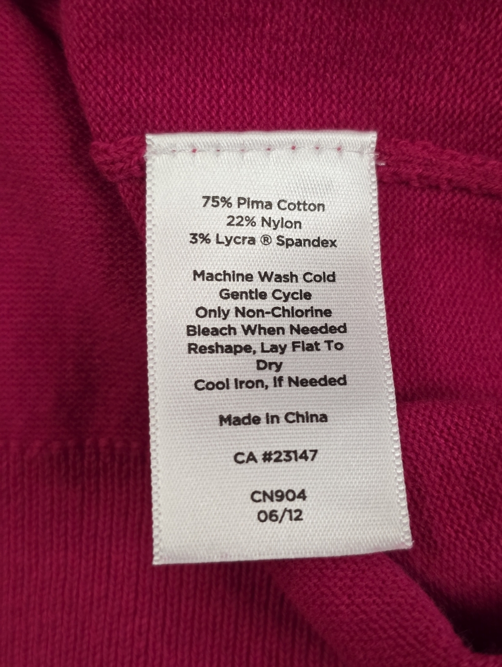 Talbots Pima Cotton Sweater Knit Tank XS Hot Pink Sleeveless Office Preppy - Picture 6 of 6